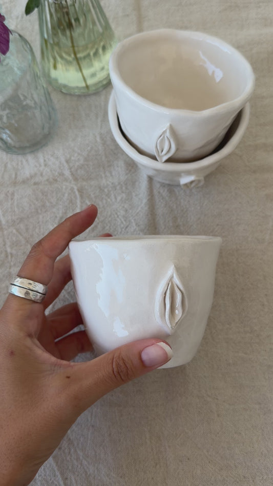 Taza Diosa Yoni (blanca)